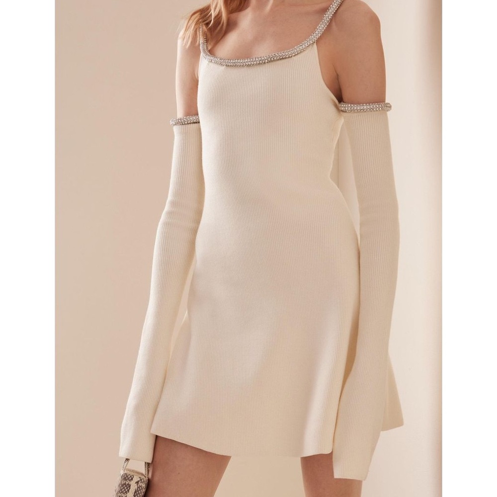 *unworn* Mach & Mach Long sleeve embellished dress